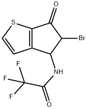 N-(5-BROMO-6-OXO-5,6-DIHYDRO-4H-CYCLOPENTA[B]THIOPHEN-4-YL)-2,2,2-TRIFLUOROACETAMIDE Struktur