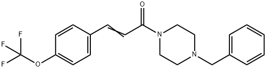 1-(4-BENZYLPIPERAZINO)-3-[4-(TRIFLUOROMETHOXY)PHENYL]-2-PROPEN-1-ONE Struktur