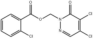 [4,5-DICHLORO-6-OXO-1(6H)-PYRIDAZINYL]METHYL 2-CHLOROBENZENECARBOXYLATE Struktur