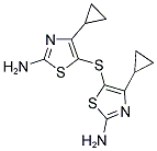 5-[(2-AMINO-4-CYCLOPROPYL-1,3-THIAZOL-5-YL)SULFANYL]-4-CYCLOPROPYL-1,3-THIAZOL-2-AMINE Struktur