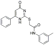 N-(3-METHYLPHENYL)-2-[(4-OXO-6-PHENYL-1,4-DIHYDROPYRIMIDIN-2-YL)THIO]ACETAMIDE Struktur