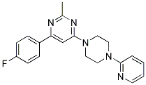 4-(4-FLUOROPHENYL)-2-METHYL-6-(4-PYRIDIN-2-YLPIPERAZIN-1-YL)PYRIMIDINE Struktur