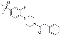 1-[2-FLUORO-4-(METHYLSULFONYL)PHENYL]-4-(PHENYLACETYL)PIPERAZINE Struktur