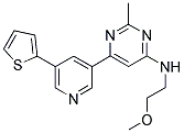 N-(2-METHOXYETHYL)-2-METHYL-6-(5-THIEN-2-YLPYRIDIN-3-YL)PYRIMIDIN-4-AMINE Struktur