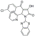 1-(1,3-BENZOTHIAZOL-2-YL)-4-(4-CHLOROBENZOYL)-3-HYDROXY-5-PYRIDIN-2-YL-1,5-DIHYDRO-2H-PYRROL-2-ONE Struktur