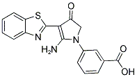 3-(5-AMINO-4-BENZOTHIAZOL-2-YL-3-OXO-2,3-DIHYDRO-PYRROL-1-YL)-BENZOIC ACID Struktur