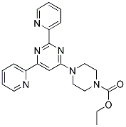 4-(2,6-DI-PYRIDIN-2-YL-PYRIMIDIN-4-YL)-PIPERAZINE-1-CARBOXYLIC ACID ETHYL ESTER Struktur