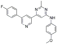 6-[5-(4-FLUOROPHENYL)PYRIDIN-3-YL]-N-(4-METHOXYPHENYL)-2-METHYLPYRIMIDIN-4-AMINE Struktur