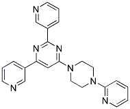 2,4-DI-PYRIDIN-3-YL-6-(4-PYRIDIN-2-YL-PIPERAZIN-1-YL)-PYRIMIDINE Struktur