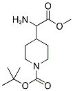 4-(AMINO-METHOXYCARBONYL-METHYL)-PIPERIDINE-1-CARBOXYLIC ACID TERT-BUTYL ESTER Struktur