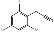 2,4-DIBROMO-6-FLUOROPHENYLACETONITRILE Struktur