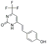 6-[(E)-2-(4-HYDROXYPHENYL)VINYL]-4-(TRIFLUOROMETHYL)PYRIMIDIN-2(1H)-ONE Struktur