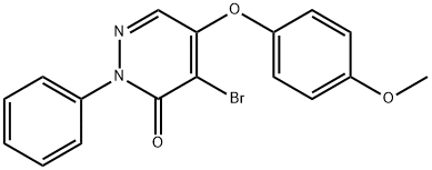 4-BROMO-5-(4-METHOXYPHENOXY)-2-PHENYL-3(2H)-PYRIDAZINONE Struktur