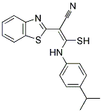 2-BENZOTHIAZOL-2-YL-3-(4-ISOPROPYL-PHENYLAMINO)-3-MERCAPTO-ACRYLONITRILE Struktur