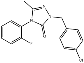 2-(4-CHLOROBENZYL)-4-(2-FLUOROPHENYL)-5-METHYL-2,4-DIHYDRO-3H-1,2,4-TRIAZOL-3-ONE Struktur