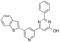 6-[5-(1-BENZOTHIEN-2-YL)PYRIDIN-3-YL]-2-PHENYLPYRIMIDIN-4-OL Struktur