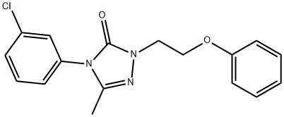 4-(3-CHLOROPHENYL)-5-METHYL-2-(2-PHENOXYETHYL)-2,4-DIHYDRO-3H-1,2,4-TRIAZOL-3-ONE Struktur