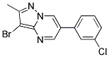 3-BROMO-6-(3-CHLOROPHENYL)-2-METHYLPYRAZOLO[1,5-A]PYRIMIDINE Struktur