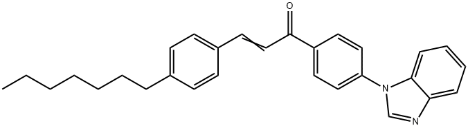 (E)-1-[4-(1H-1,3-BENZIMIDAZOL-1-YL)PHENYL]-3-(4-HEPTYLPHENYL)-2-PROPEN-1-ONE Struktur