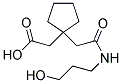 (1-(2-[(3-HYDROXYPROPYL)AMINO]-2-OXOETHYL)CYCLOPENTYL)ACETIC ACID Struktur