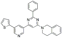 2-[2-PHENYL-6-(5-THIOPHEN-2-YL-PYRIDIN-3-YL)-PYRIMIDIN-4-YL]-1,2,3,4-TETRAHYDRO-ISOQUINOLINE