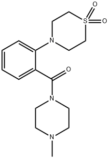 4-(2-[(4-METHYLPIPERAZINO)CARBONYL]PHENYL)-1LAMBDA6,4-THIAZINANE-1,1-DIONE Struktur