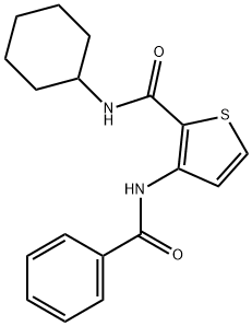 3-(BENZOYLAMINO)-N-CYCLOHEXYL-2-THIOPHENECARBOXAMIDE Struktur