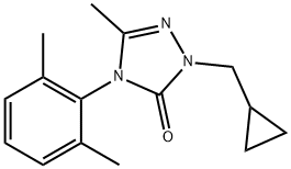 2-(CYCLOPROPYLMETHYL)-4-(2,6-DIMETHYLPHENYL)-5-METHYL-2,4-DIHYDRO-3H-1,2,4-TRIAZOL-3-ONE Struktur