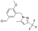 4-METHOXY-3-(5-METHYL-3-TRIFLUOROMETHYL-PYRAZOL-1-YLMETHYL)-BENZALDEHYDE Struktur