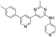 2-METHYL-6-[5-(4-METHYLPHENYL)PYRIDIN-3-YL]-N-PYRIDIN-4-YLPYRIMIDIN-4-AMINE Struktur