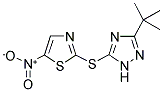 2-[(3-T-BUTYL-1,2,4-TRIAZOL-5-YL)-THIA]-5-NITRO-THIAZOLE Struktur