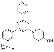 1-(2-PYRIDIN-4-YL-6-[3-(TRIFLUOROMETHYL)PHENYL]PYRIMIDIN-4-YL)PIPERIDIN-4-OL Struktur