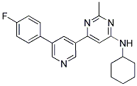 N-CYCLOHEXYL-6-[5-(4-FLUOROPHENYL)PYRIDIN-3-YL]-2-METHYLPYRIMIDIN-4-AMINE Struktur