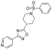 1-(PHENYLSULPHONYL)-4-[3-(PYRIDIN-4-YL)-1,2,4-OXADIAZOL-5-YL]PIPERIDINE Struktur