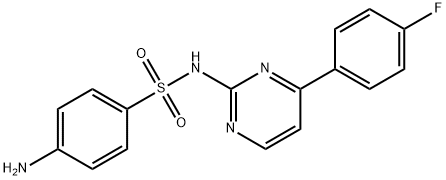 4-AMINO-N-[4-(4-FLUOROPHENYL)-2-PYRIMIDINYL]BENZENESULFONAMIDE Struktur