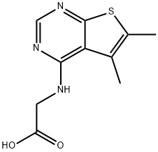 (5,6-DIMETHYL-THIENO[2,3-D]PYRIMIDIN-4-YLAMINO)-ACETIC ACID Struktur