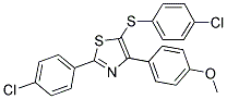 2-(4-CHLOROPHENYL)-5-[(4-CHLOROPHENYL)SULFANYL]-4-(4-METHOXYPHENYL)-1,3-THIAZOLE Struktur