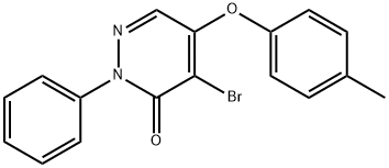 4-BROMO-5-(4-METHYLPHENOXY)-2-PHENYL-3(2H)-PYRIDAZINONE Struktur