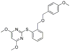 O-(4-METHOXYBENZYL)-2-[(4,6-DIMETHOXYPYRIMIDIN-2-YL)THIO]PHENYLMETHANOL Struktur