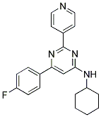 N-CYCLOHEXYL-6-(4-FLUOROPHENYL)-2-PYRIDIN-4-YLPYRIMIDIN-4-AMINE Struktur