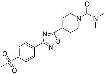 N,N-DIMETHYL-4-[3-(4-(METHYLSULFONYL)PHENYL)-1,2,4-OXADIAZOL-5-YL]PIPERIDINE-1-CARBOXAMIDE Struktur