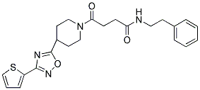 4-OXO-N-(2-PHENYLETHYL)-4-[4-(3-(THIEN-2-YL)-1,2,4-OXADIAZOL-5-YL)PIPERIDIN-1-YL]BUTANAMIDE Struktur