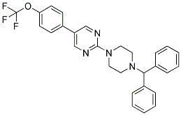 2-(4-BENZHYDRYL-PIPERAZIN-1-YL)-5-(4-TRIFLUOROMETHOXY-PHENYL)-PYRIMIDINE Struktur