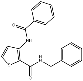 3-(BENZOYLAMINO)-N-BENZYL-2-THIOPHENECARBOXAMIDE Struktur