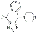 1-[(1-TERT-BUTYL-1H-TETRAZOL-5-YL)(PHENYL)METHYL]-4-METHYLPIPERAZINE Struktur