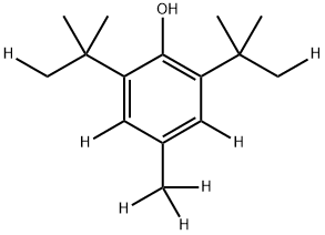 2,6-DI(TERT-BUTYL-1-D1)-4-METHYL-D3-PHENOL-3,5-D2 Struktur