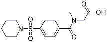 (METHYL[4-(PIPERIDIN-1-YLSULFONYL)BENZOYL]AMINO)ACETIC ACID Struktur