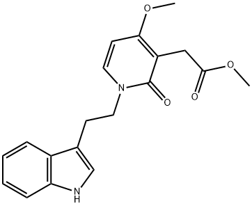 METHYL 2-(1-[2-(1H-INDOL-3-YL)ETHYL]-4-METHOXY-2-OXO-1,2-DIHYDRO-3-PYRIDINYL)ACETATE Struktur