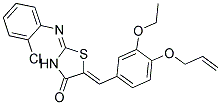 (2E,5Z)-5-[4-(ALLYLOXY)-3-ETHOXYBENZYLIDENE]-2-[(2-CHLOROPHENYL)IMINO]-1,3-THIAZOLIDIN-4-ONE Struktur