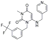 3-METHYL-6-[(PYRIDIN-4-YLMETHYL)AMINO]-1-[3-(TRIFLUOROMETHYL)BENZYL]PYRIMIDINE-2,4(1H,3H)-DIONE Struktur